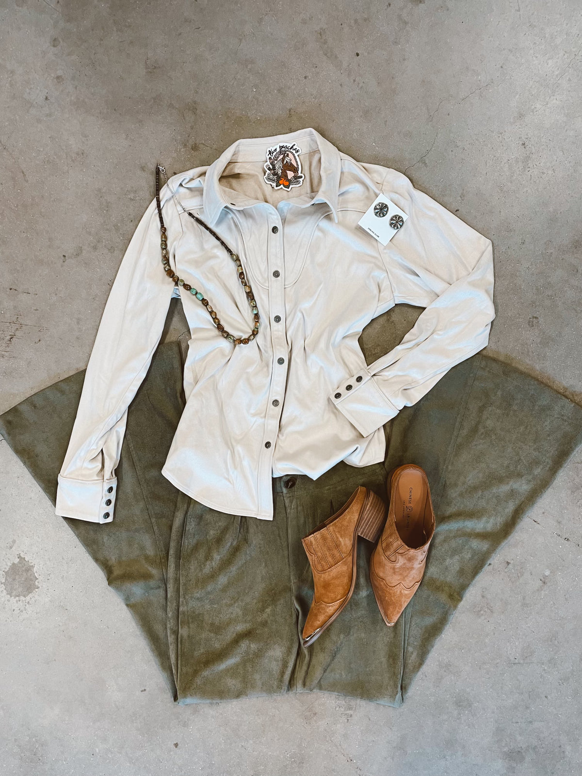 Ariat Sand Suede LS Top Peyote