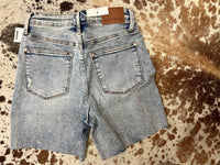 JUDY BLUE HW LIGHT DISTRESSED SHORTS