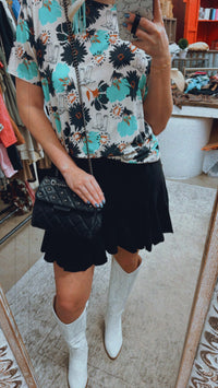 Black Ruffle Skirt