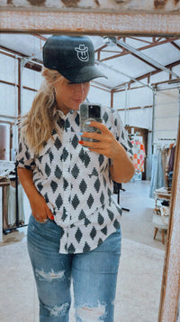 Aztec retro button down