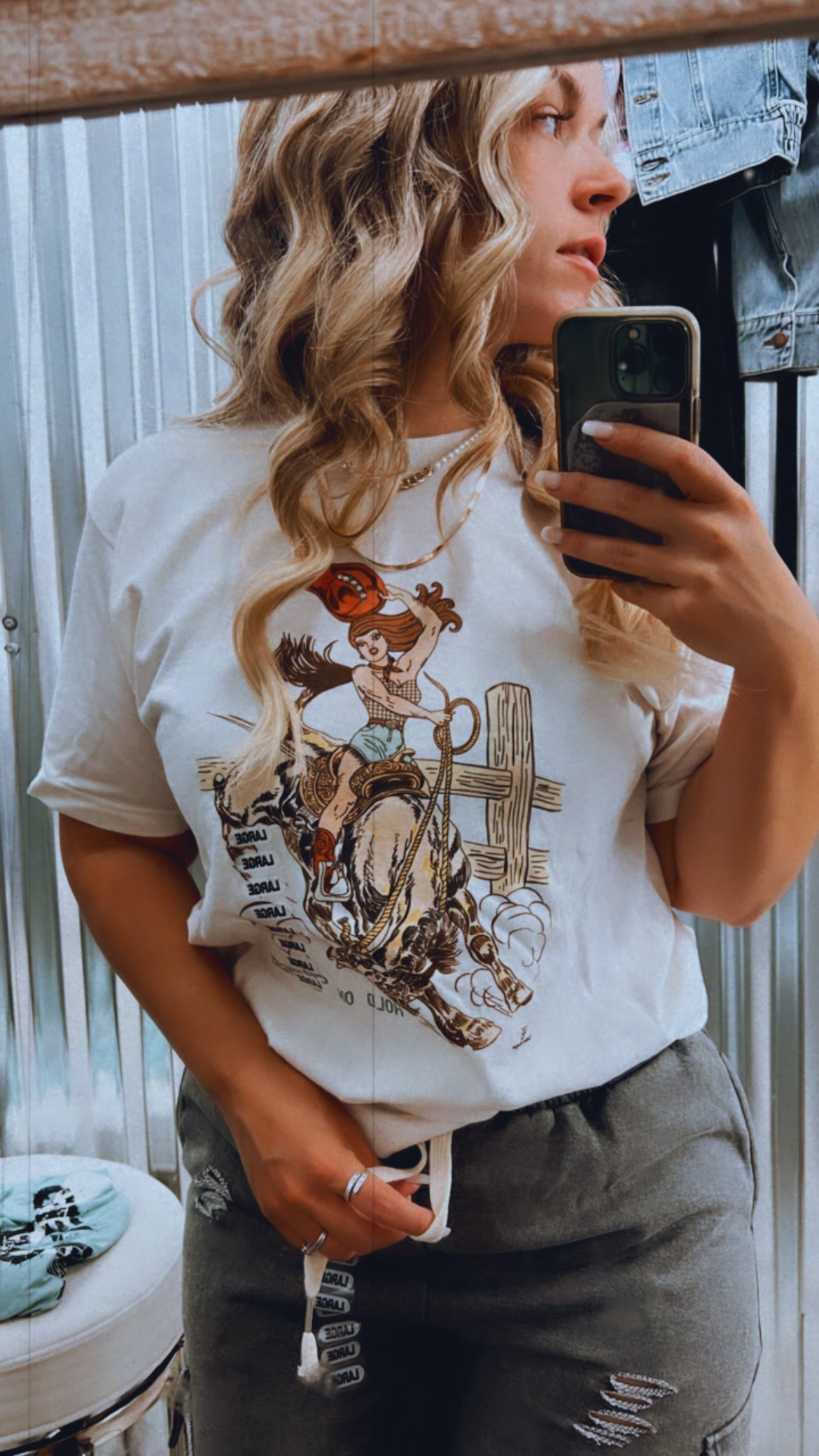 Hold on Cowgirl Tee