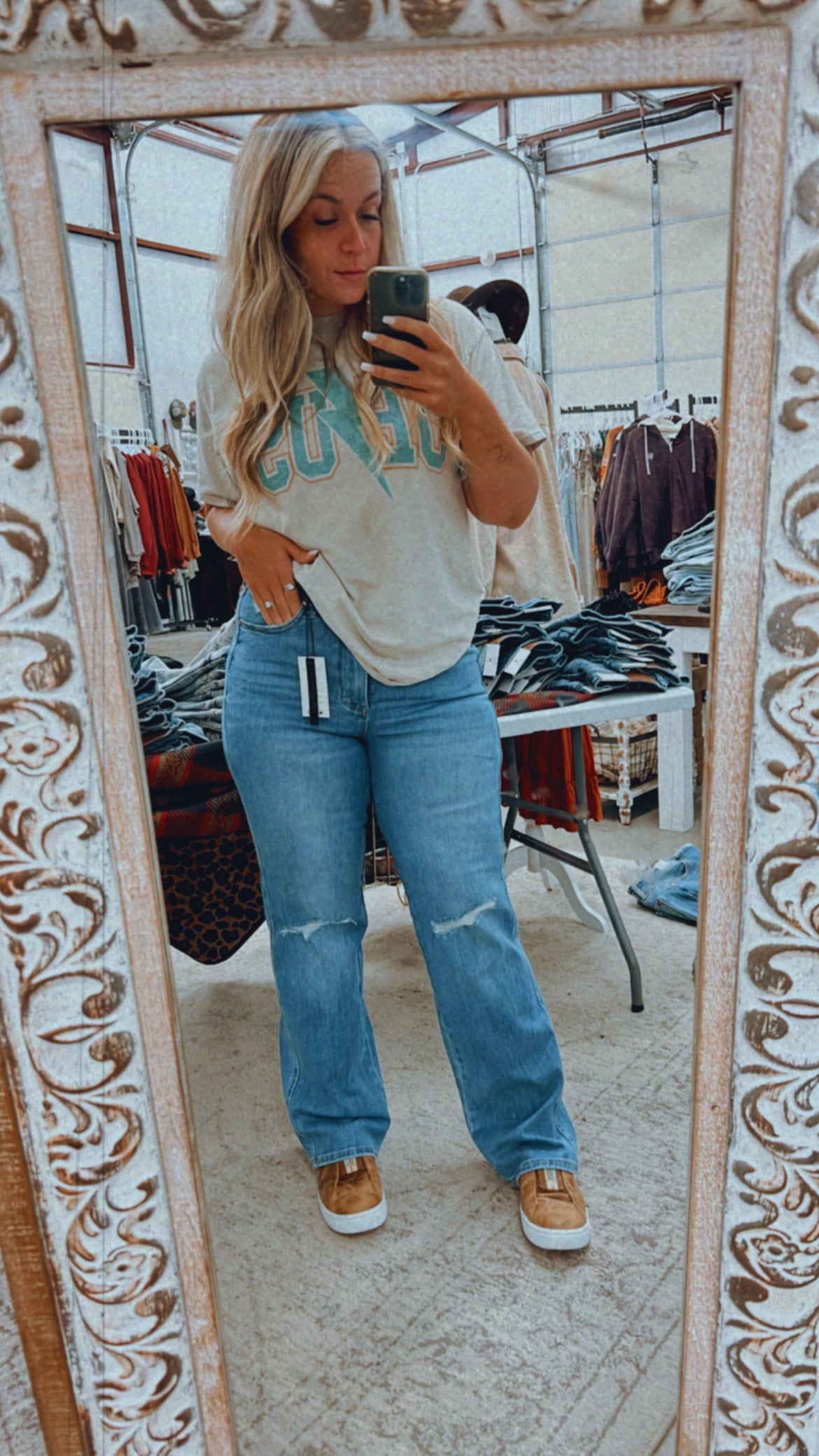 Distressed Bootcut Judy Blues