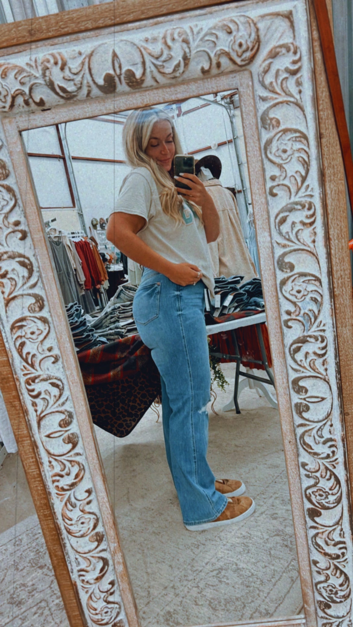 Distressed Bootcut Judy Blues