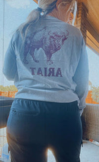 Grey Ariat Buffalo College LONGSLEEVE