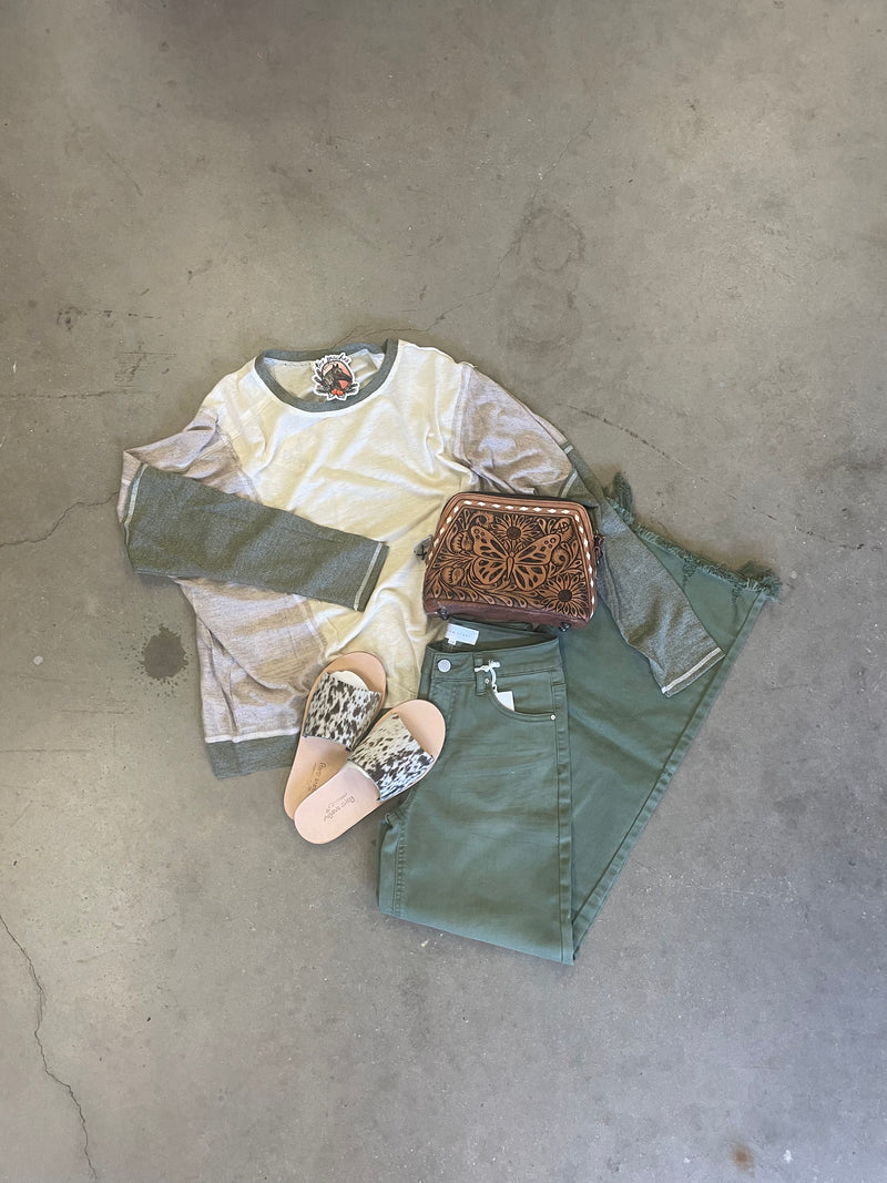 Olive Khaki Top