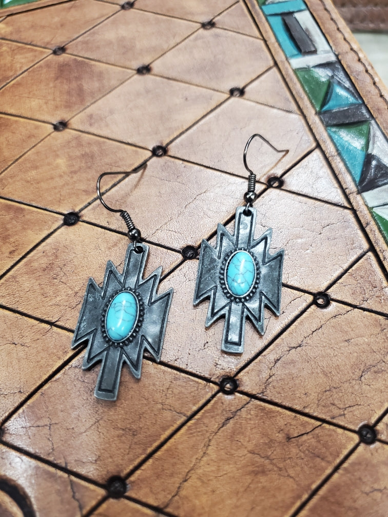 Aztec Dangle Earrings