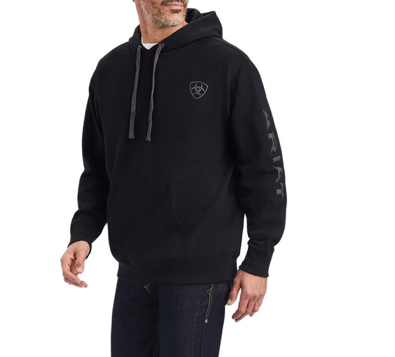 Men's Ariat Logo Hoodie-Black