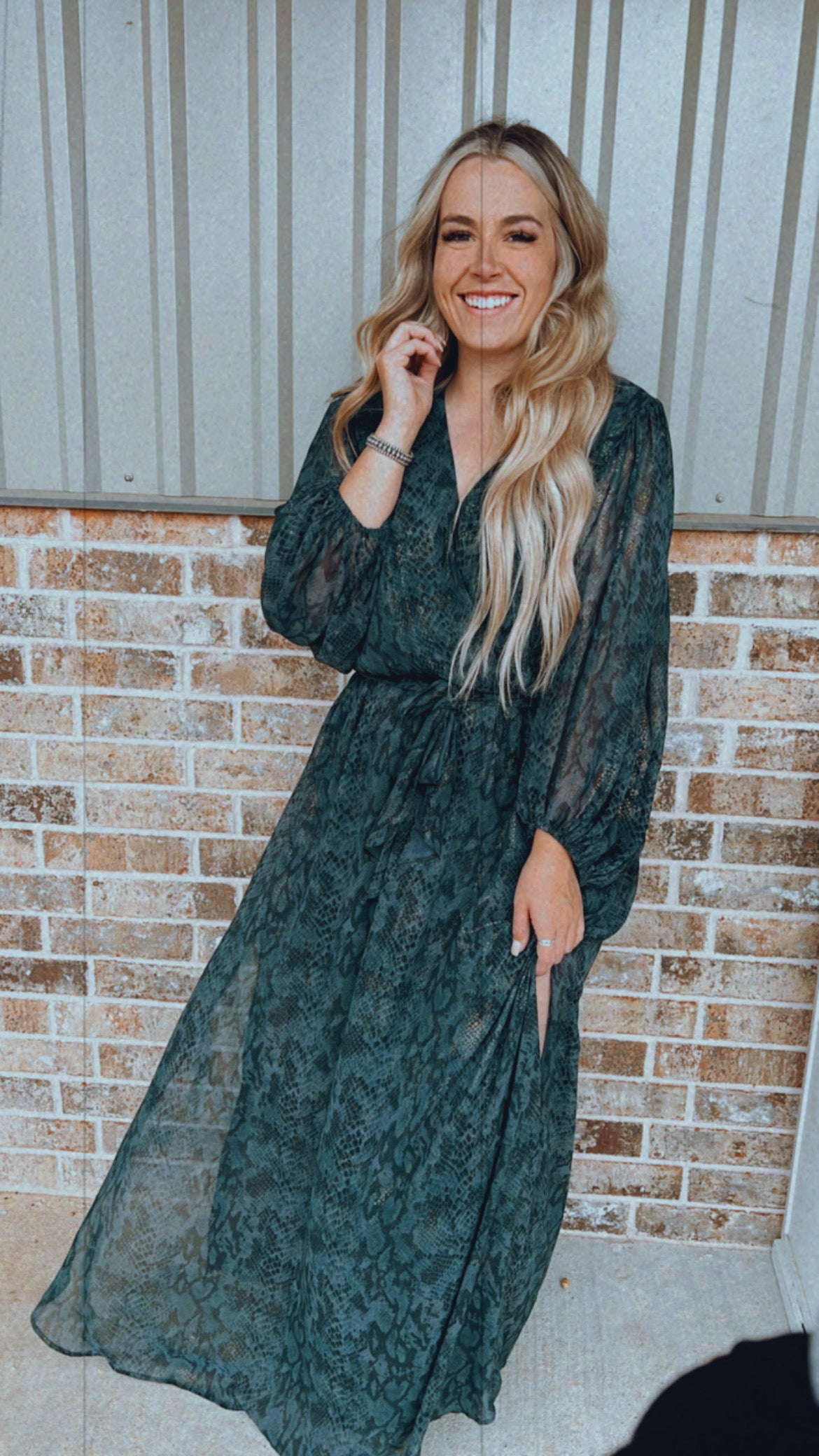 Hunter Bubble Sleeve Dress