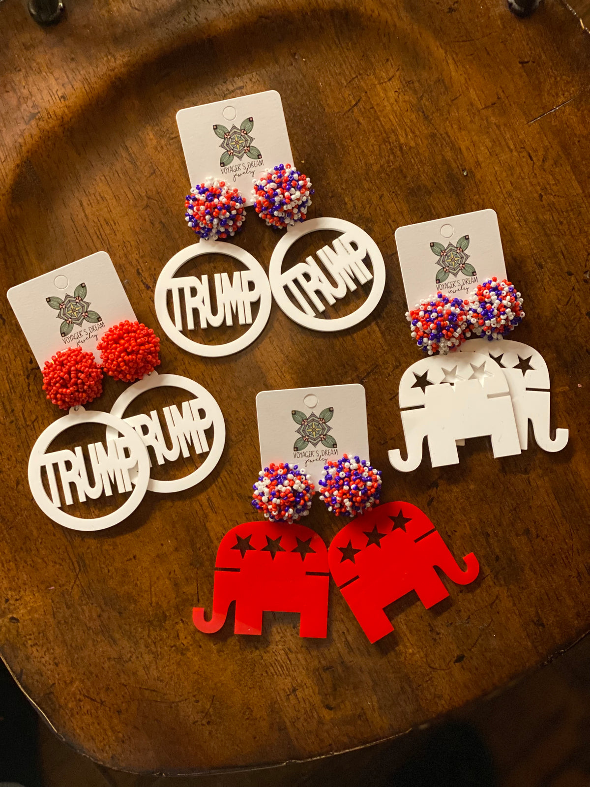 Trump Acrylic Earrings